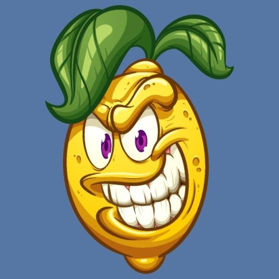 cartoon evil lemon